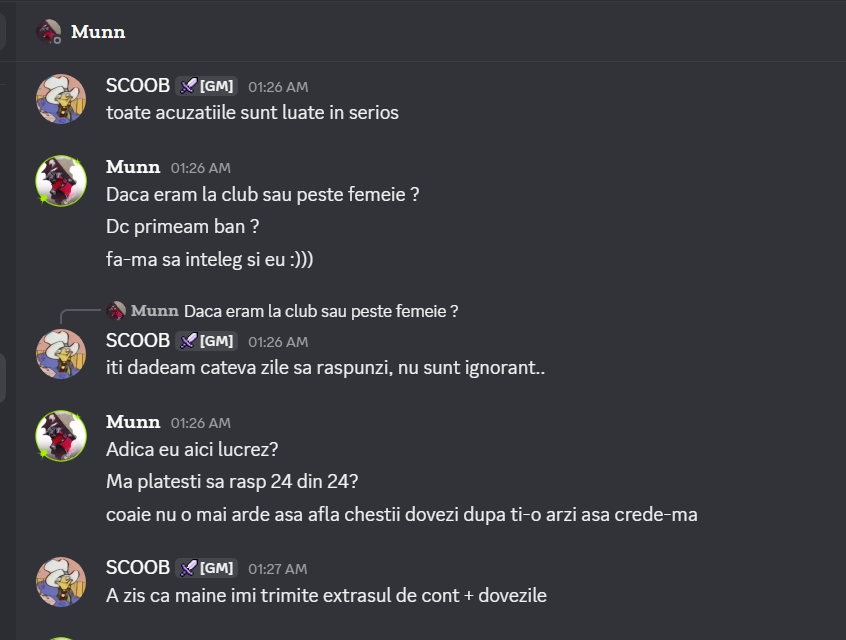 Dovezi - Reclamatie: Munn (SCAM) - Mesaj 1 - Imagine 5