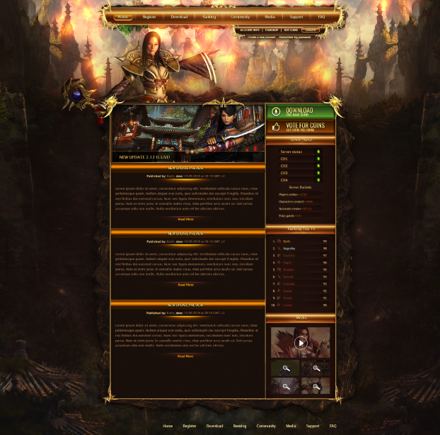 PSD Sheila Interfata Login / Select/ Create / Empire / Website / Etc - Mesaj 1 - Imagine 1