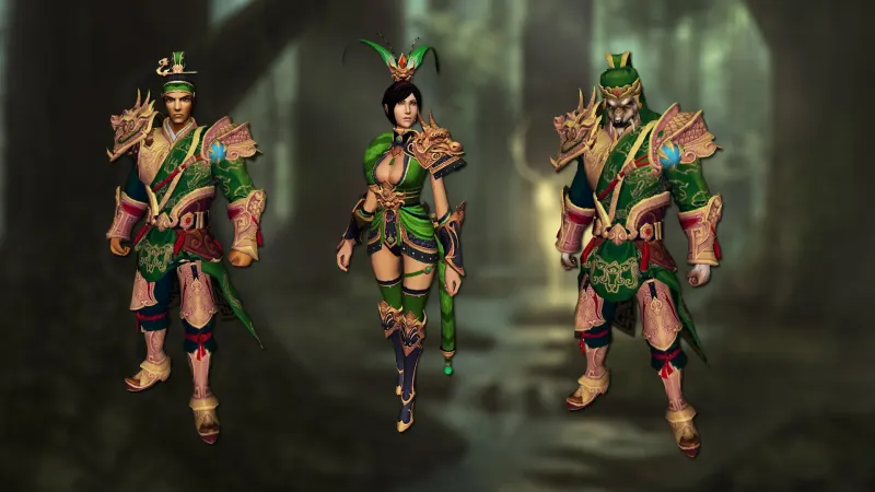 Set Costum FULL - Gold Dragon (toate rasele) - Mesaj 1 - Imagine 1