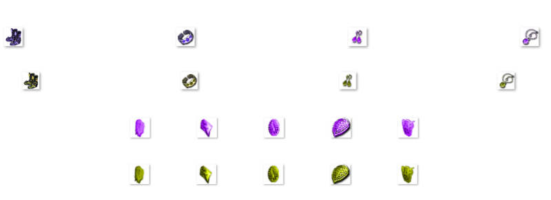 2 seturi accesorii - mov & galben - Mesaj 1 - Imagine 1