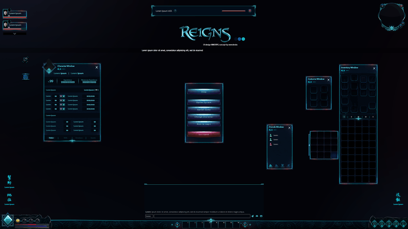 Interfata Reigns FULL - Login/Select/Create/Ingame - Mesaj 1 - Imagine 1