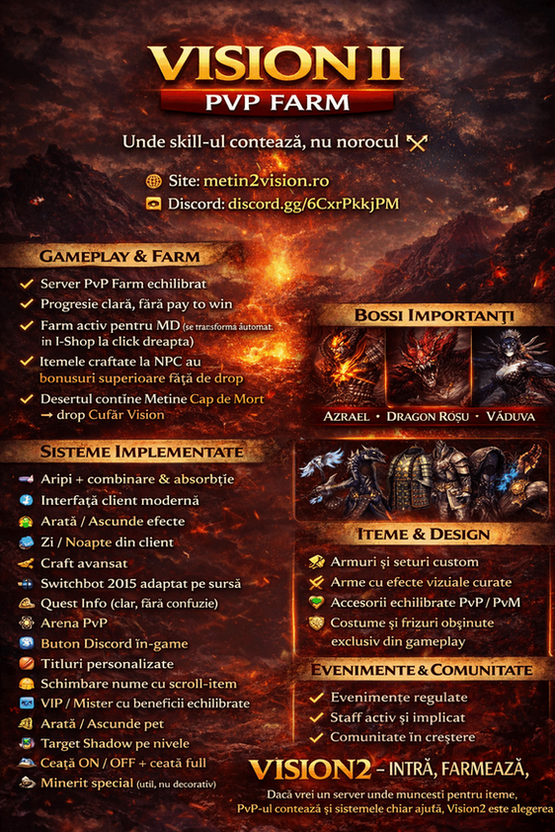 [PvP] Vision2 - PVP FARM (GAMEPLAY OLDSCHOOL) - Mesaj 1 - Imagine 1