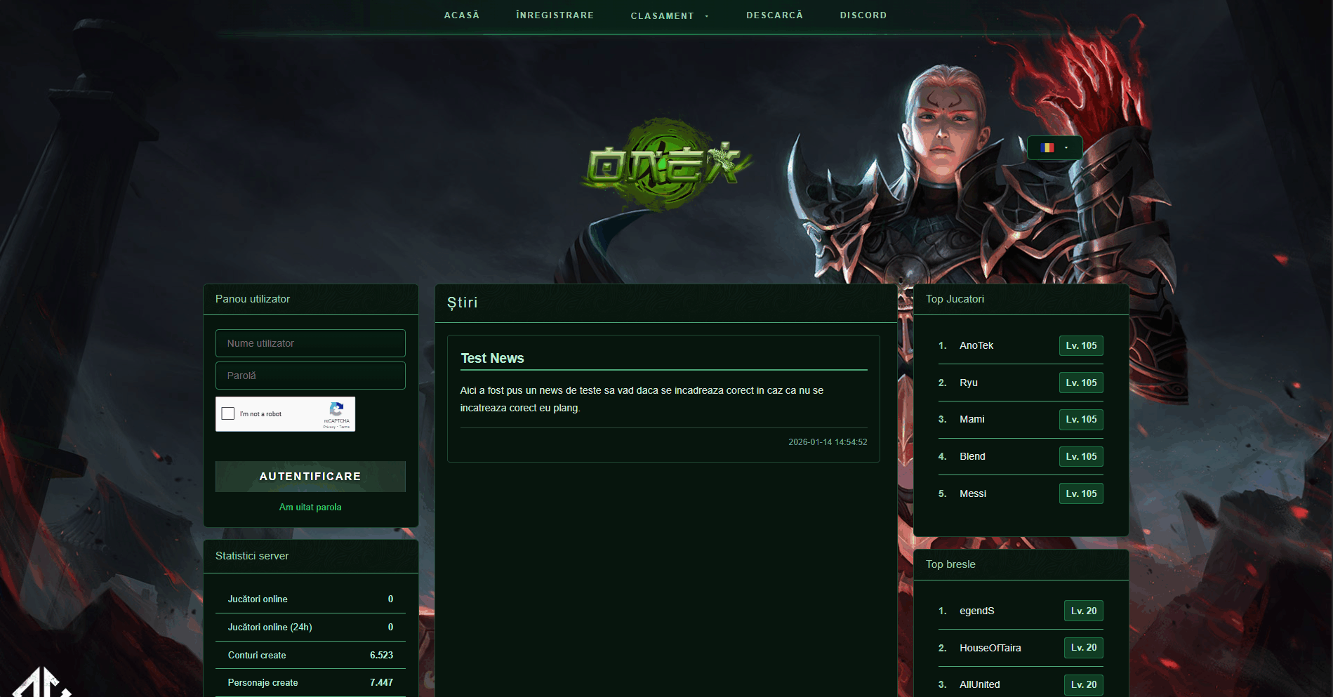 Metin2 CMS - 2026 by onexro [PHP 8.0+] FREE - Mesaj 1 - Imagine 2