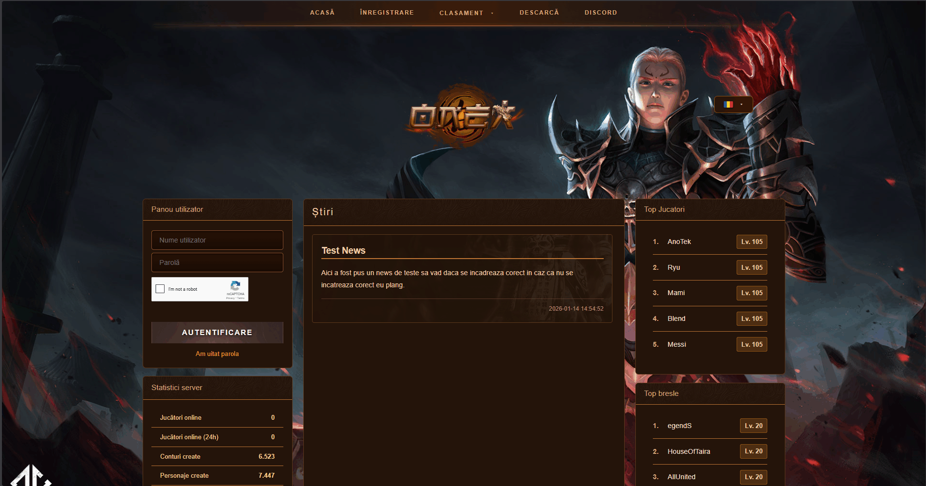 Metin2 CMS - 2026 by onexro [PHP 8.0+] FREE - Mesaj 1 - Imagine 3