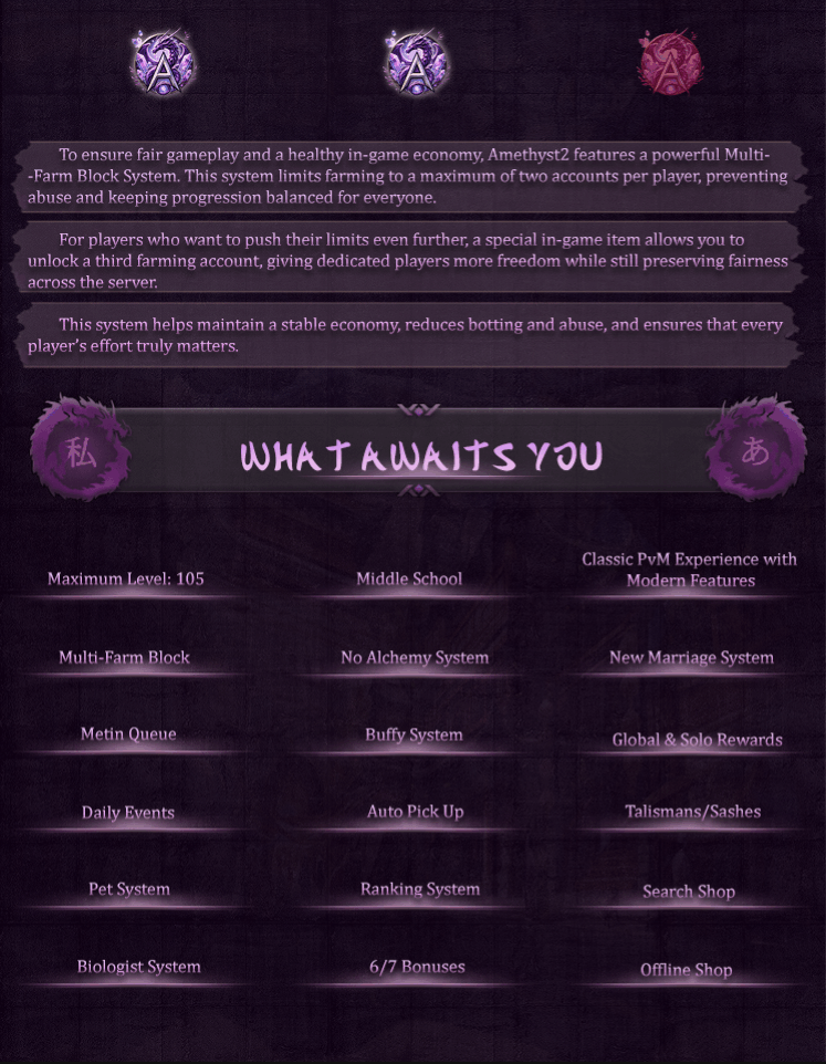 [PvM] Amethyst2 – BETA OPENING 13.02.2026 – Max Level 105 - Mesaj 1 - Imagine 2