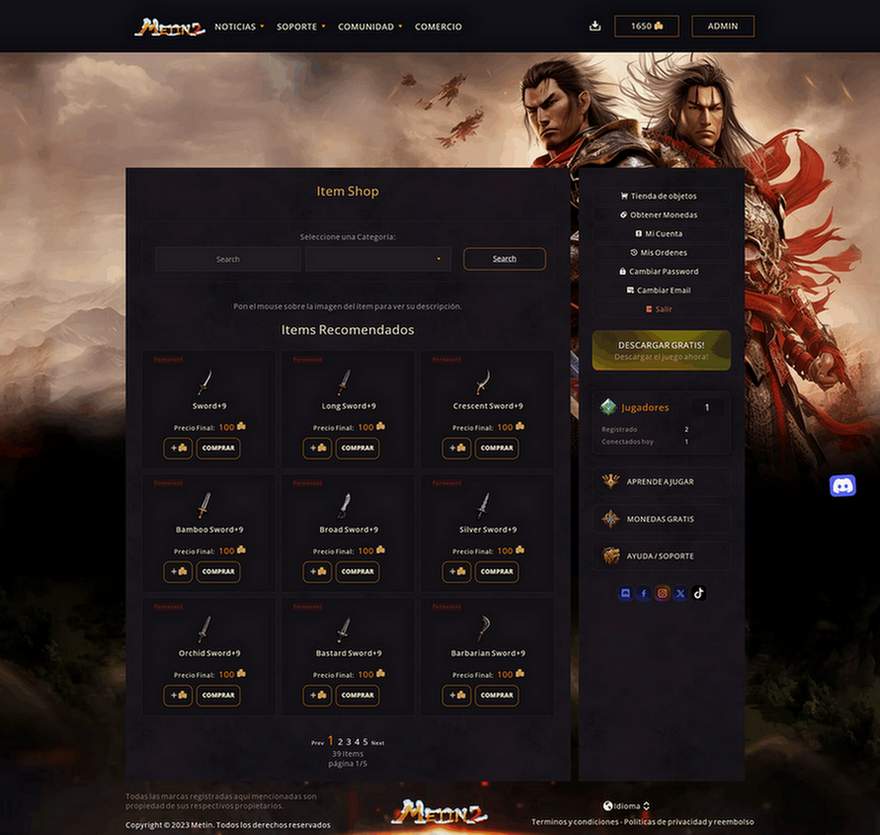 Zero CMS - Homepage stabil Metin2 [FREE] - Mesaj 1 - Imagine 1