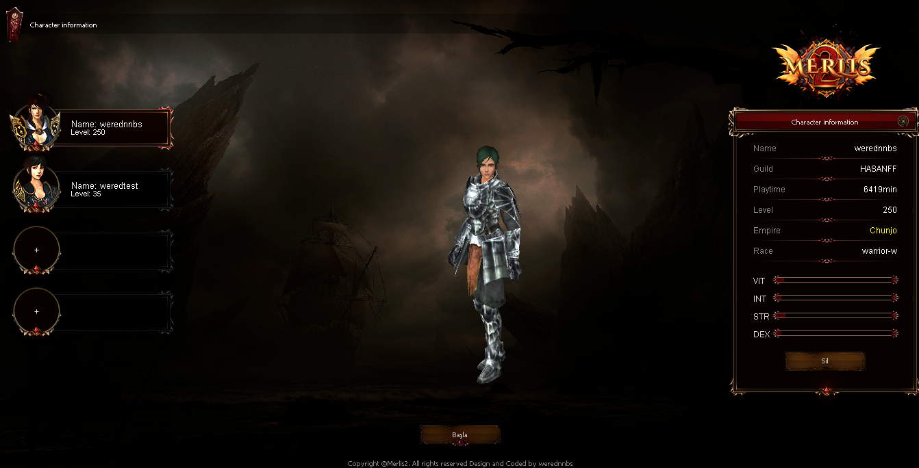 Interfata Full Merlis2 - Login/Select/Create/Ingame - Mesaj 1 - Imagine 5