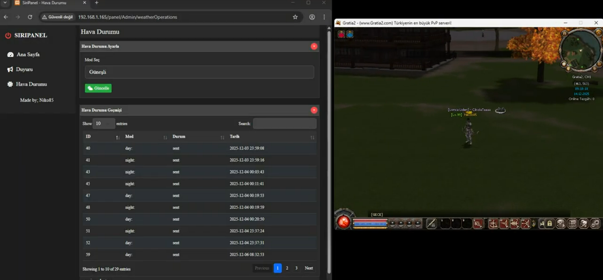 [Web] GM Commands Panel - Mesaj 1 - Imagine 1