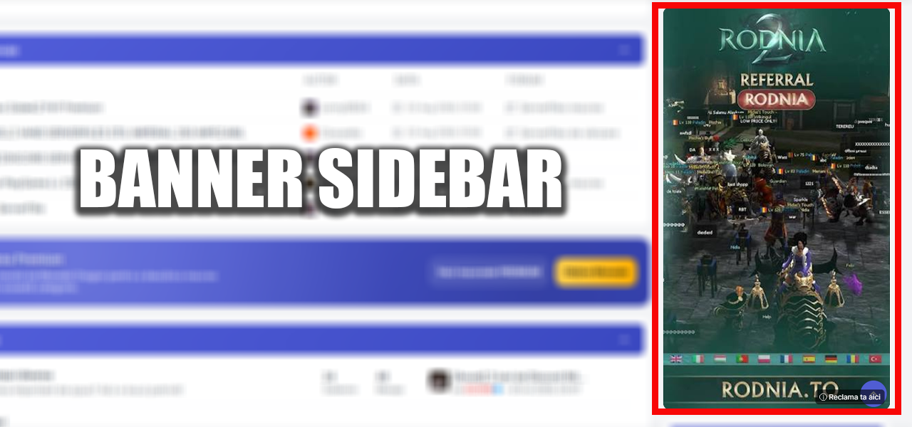Preview banner vertical în Sidebar